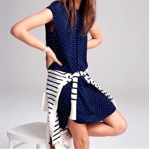 Madewell Navy Polka Dot Tunic Dress